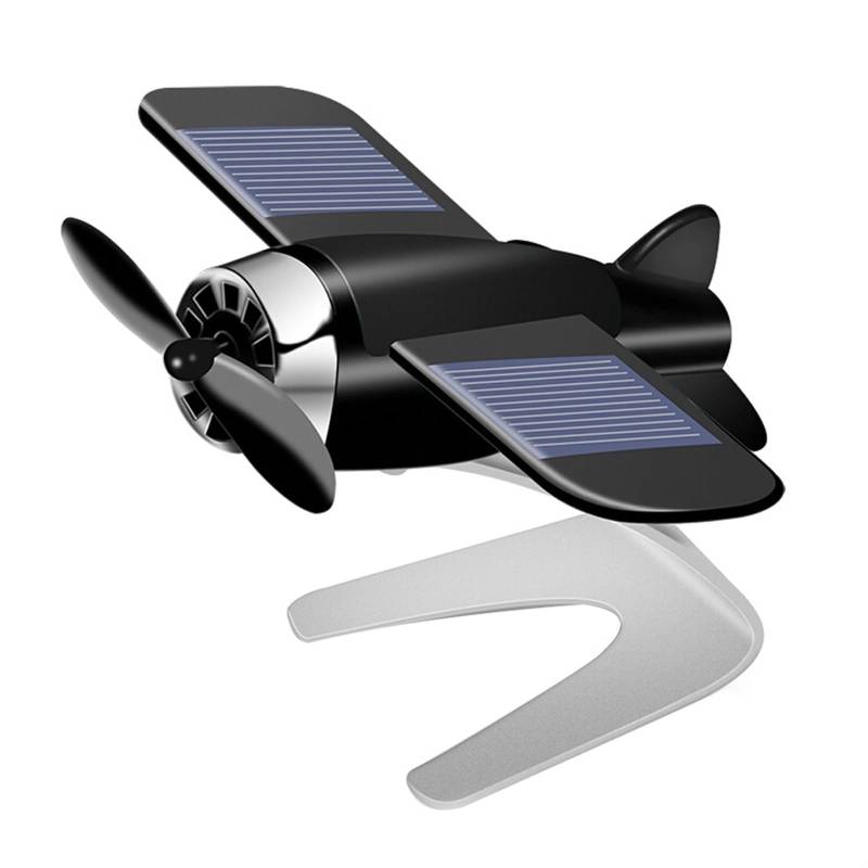 Auto Innenraum Zubehör Auto Lufterfrischer Solar Dekoration Mini Auto Parfüm Lufterfrischer Duft Auto Ornament Auto Zubehör Auto Innen Zubehör(B Black) von LEIFEIS