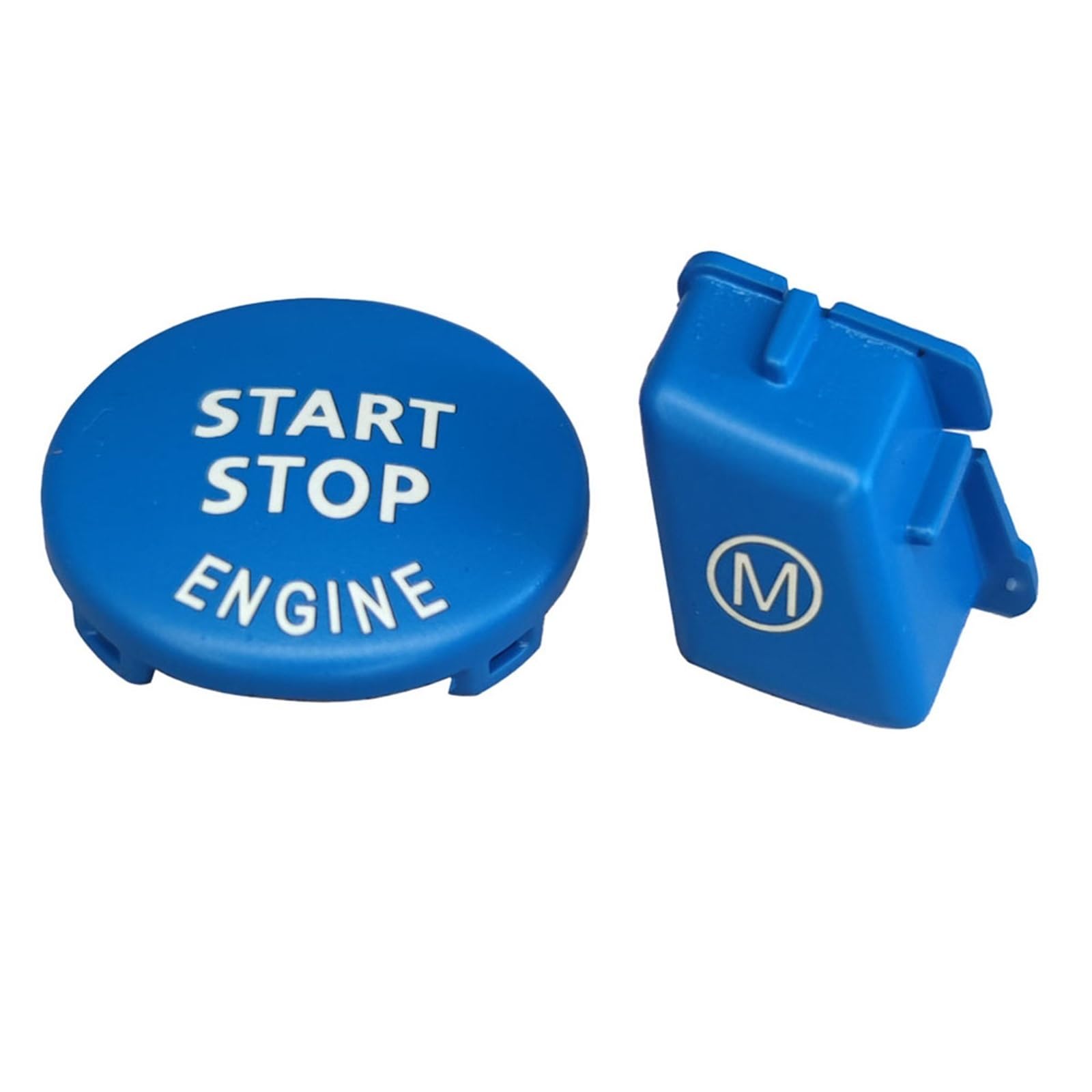 Auto Innenraum Zubehör Für 1 3 Serie E82 E87 E90 E92 E93 M3 X1 E84 Auto Lenkrad Start Stop Motor Schalter Taste Abdeckung Ersetzen Auto Innen Zubehör(Matte Blue A) von LEIFEIS