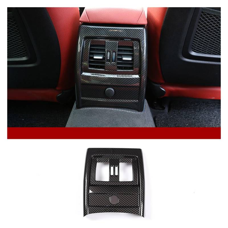 Auto Innenraum Zubehör Für 3 4 Serie 3GT F30 F31 F32 F34 F36 ABS Auto Armlehne Box Hinten Klimaanlage Air Outlet Rahmen Abdeckung Trim Auto Zubehör Auto Innen Zubehör(Style B Carbon Fiber) von LEIFEIS