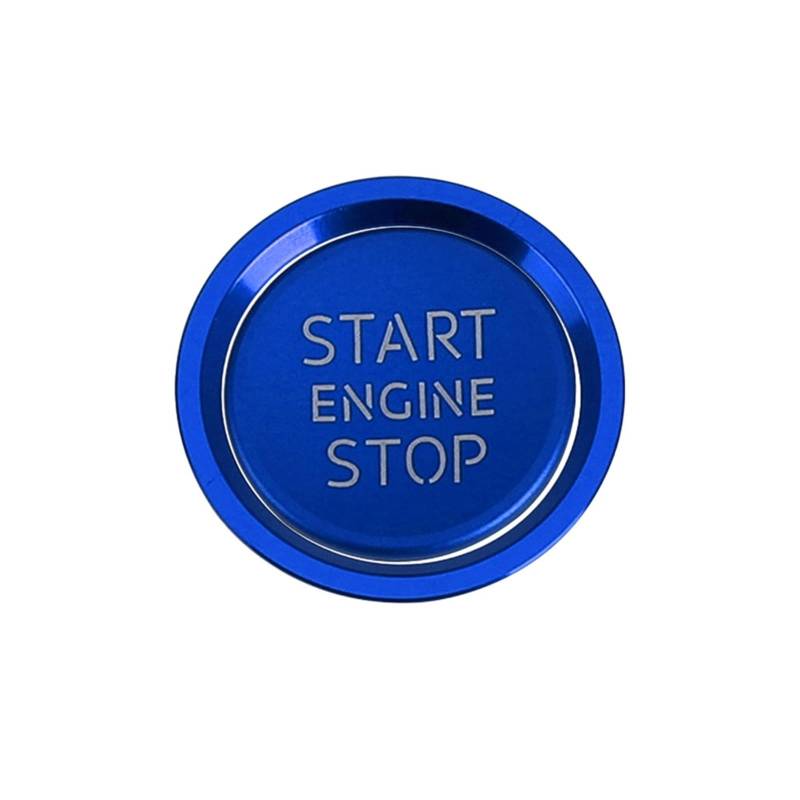 Auto Innenraum Zubehör Für A4 A5 A6 A7 Q5 Q7 Auto Zündung Motor Start Stop Taste Trim Abdeckung Aufkleber Push Button Schalter Dekor Ring Auto Innen Zubehör(Blue) von LEIFEIS