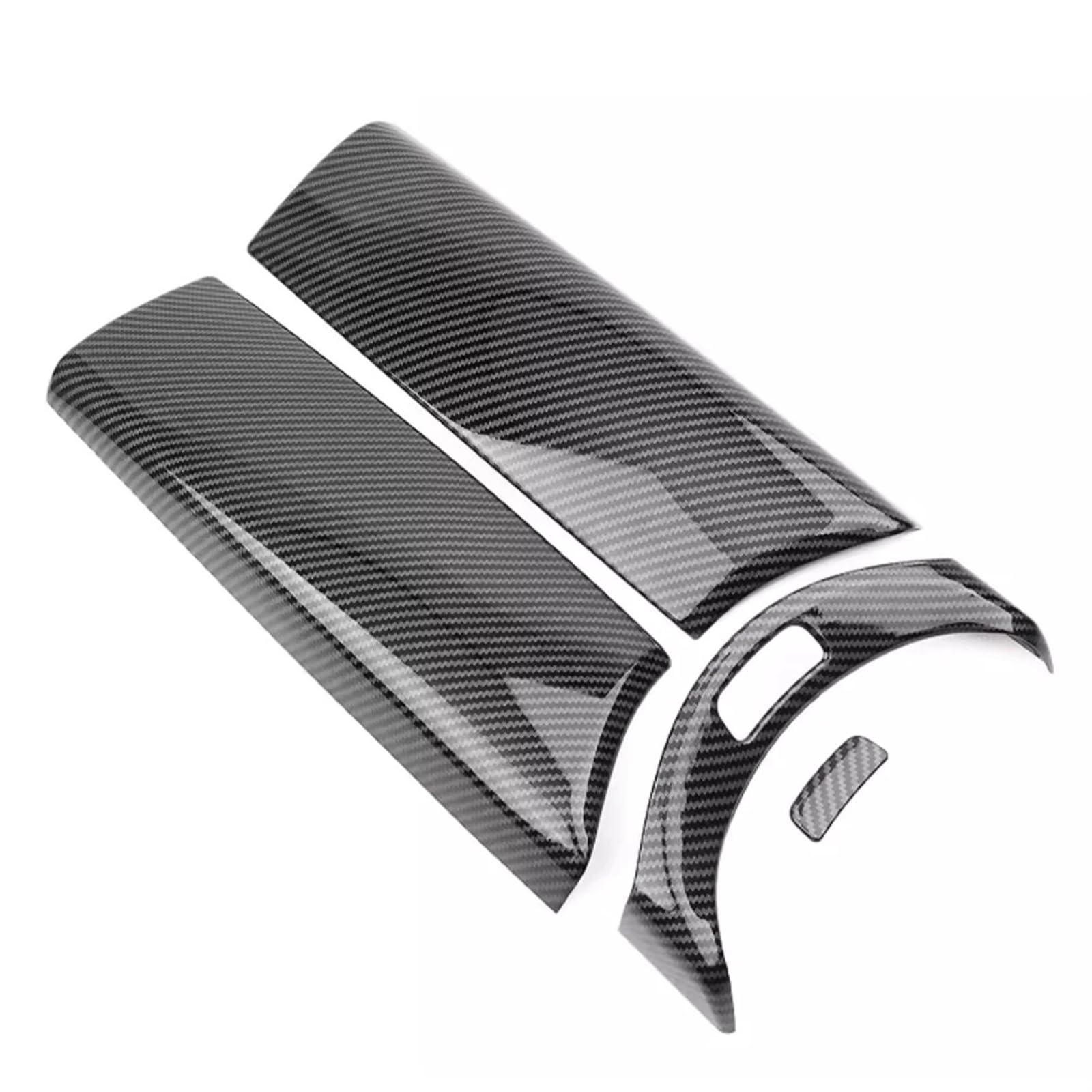 Auto Innenraum Zubehör Für Benz E Für GLC C Klasse W205 Carbon Fiber Car Center Armlehne Box Panel Schalter Taste Abdeckung Innen Zubehör 4Pcs Auto Innen Zubehör(Carbon Fiber) von LEIFEIS