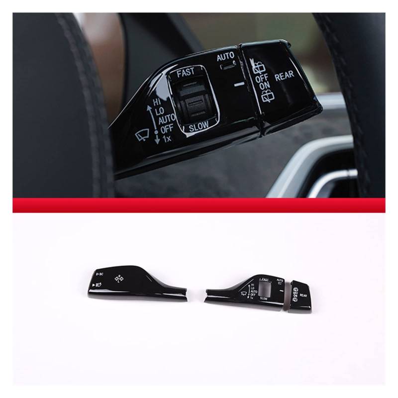 Auto Innenraum Zubehör Für F20 F30 F10 F15 F16 F49 F52 G01 G02 G05 Schwarz/Carbon Faser Stil Auto Blinker Wischer Schalter Trim Stange Auto Zubehör Auto Innen Zubehör(Style A Black) von LEIFEIS