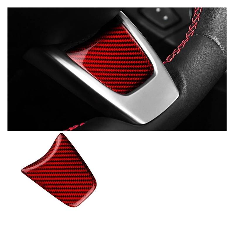 Auto Innenraum Zubehör Für Fiat 500 Für Abarth 595 2012 2013 2014 2015 Auto Innenausstattung Dekoration Zubehör Harte Carbon Faser Aufkleber Auto Innen Zubehör(Bottom Inner Red) von LEIFEIS