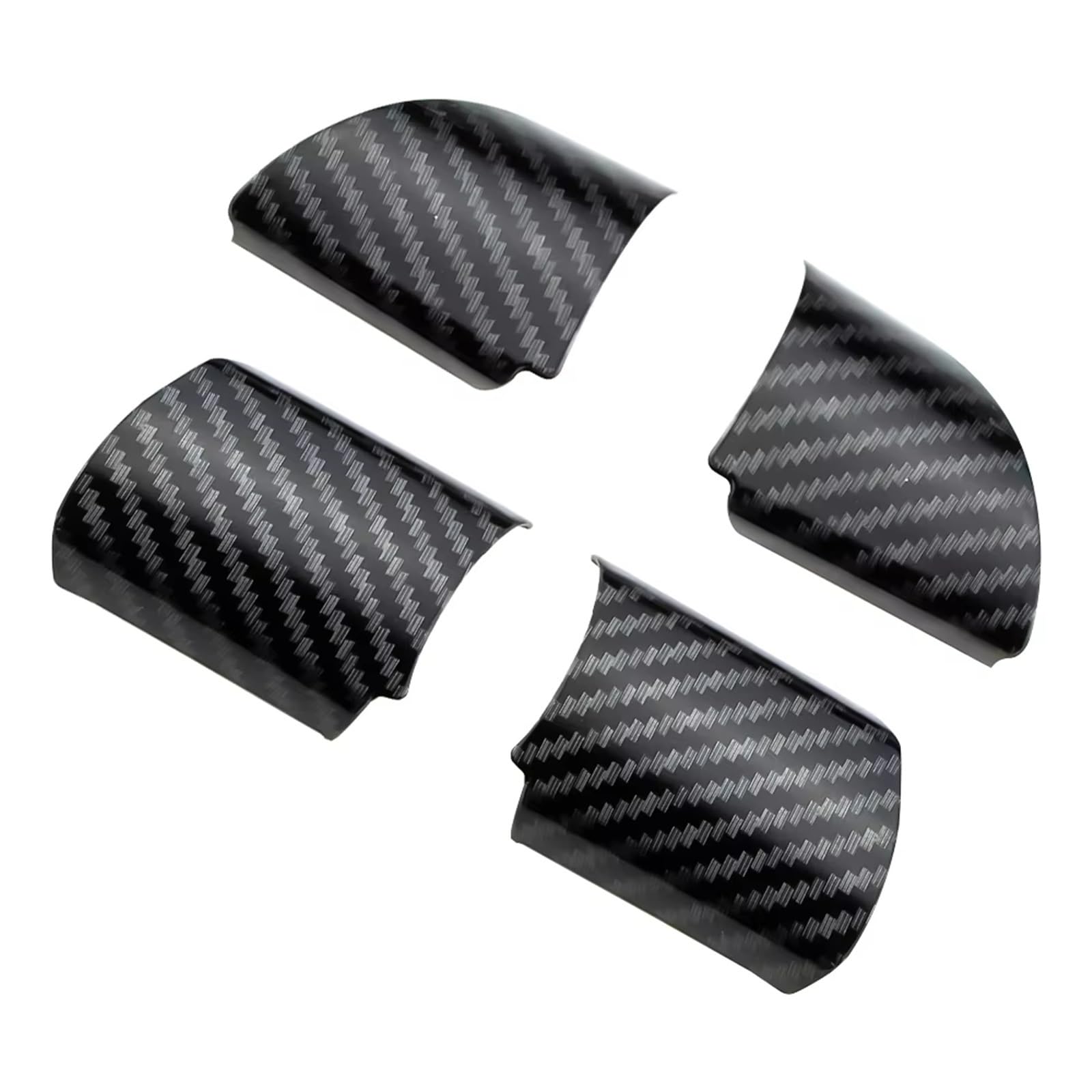 Auto Innenraum Zubehör Für Ford Für Focus 2 MK2 2005-2011 Lenkrad Tasten Panel Abdeckung Trim Aufkleber Carbon Faser Auto Zubehör Auto Innen Zubehör(4Pcs) von LEIFEIS