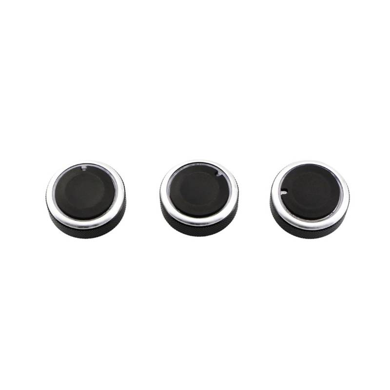 Auto Innenraum Zubehör Für Ford Für Focus 2 MK2 Für Focus 3 MK3 AC Knob Auto Klimaanlage Wärme Control Schalter Knopf 3pcs Auto Innen Zubehör(Schwarz) von LEIFEIS