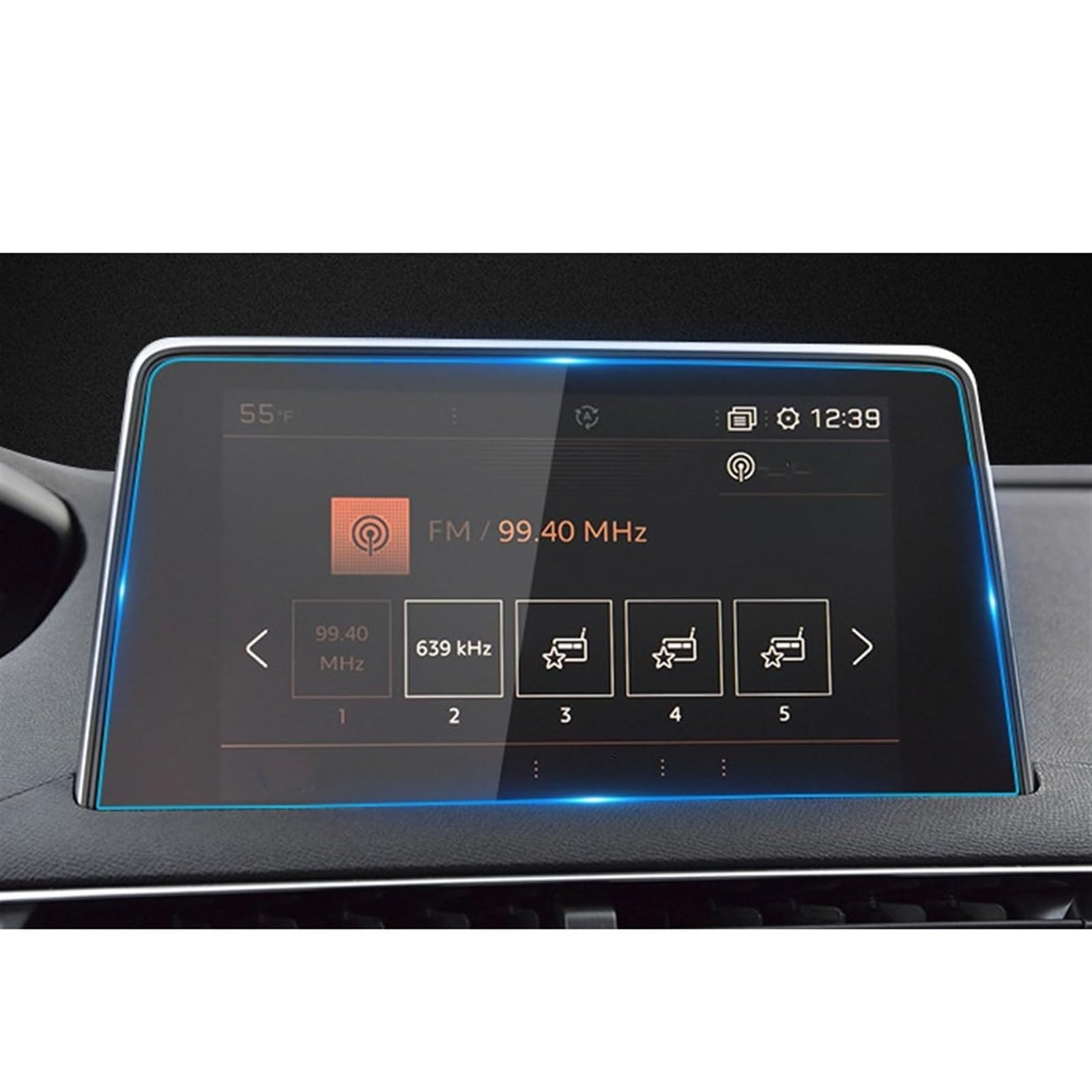 Auto Innenraum Zubehör Für Peugeot 3008 5008 3008GT 4008 2017 2018 2019 Schutzfolie Auto GPS Navigation Gehärtetes Glas Displayschutzfolie Auto Innen Zubehör(8inch) von LEIFEIS