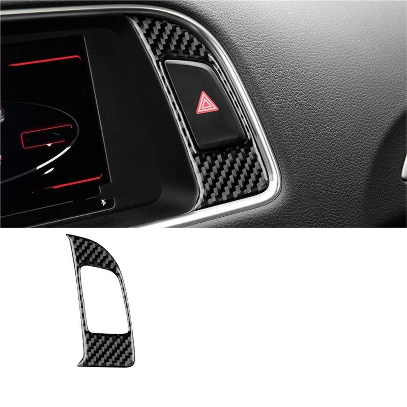 Auto Innenraum Zubehör Für Q5 2009 2010 2011 2012 2013 2014 2015 2016 Notfall Licht Taste Panel Innen Trim Weiche Carbon Faser Aufkleber Auto Innen Zubehör(Linkslenker) von LEIFEIS