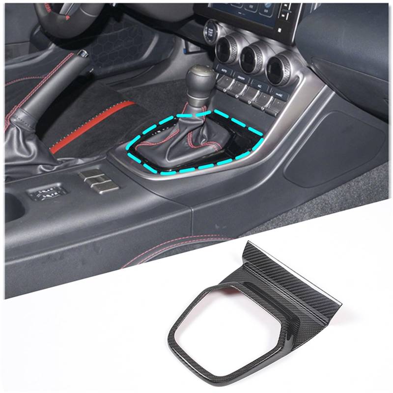 Auto Innenraum Zubehör Für Toyota 86 Für Subaru Für BRZ 2022 Carbon Faser Auto Getriebe Shift Panel Sitz Heizung Einstellung Rahmen Trim Aufkleber Zubehör Auto Innen Zubehör(Style A Carbon Fiber) von LEIFEIS