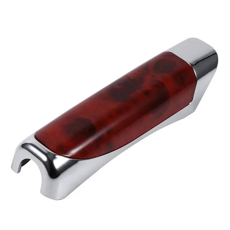 Auto Innenraum Zubehör Universal Auto Hand Brems Abdeckung Carbon Faser Holz Farbe Schutz Handbremse Griffe Innen Dekor 3 Stile Auto Innen Zubehör(Red Wooden) von LEIFEIS