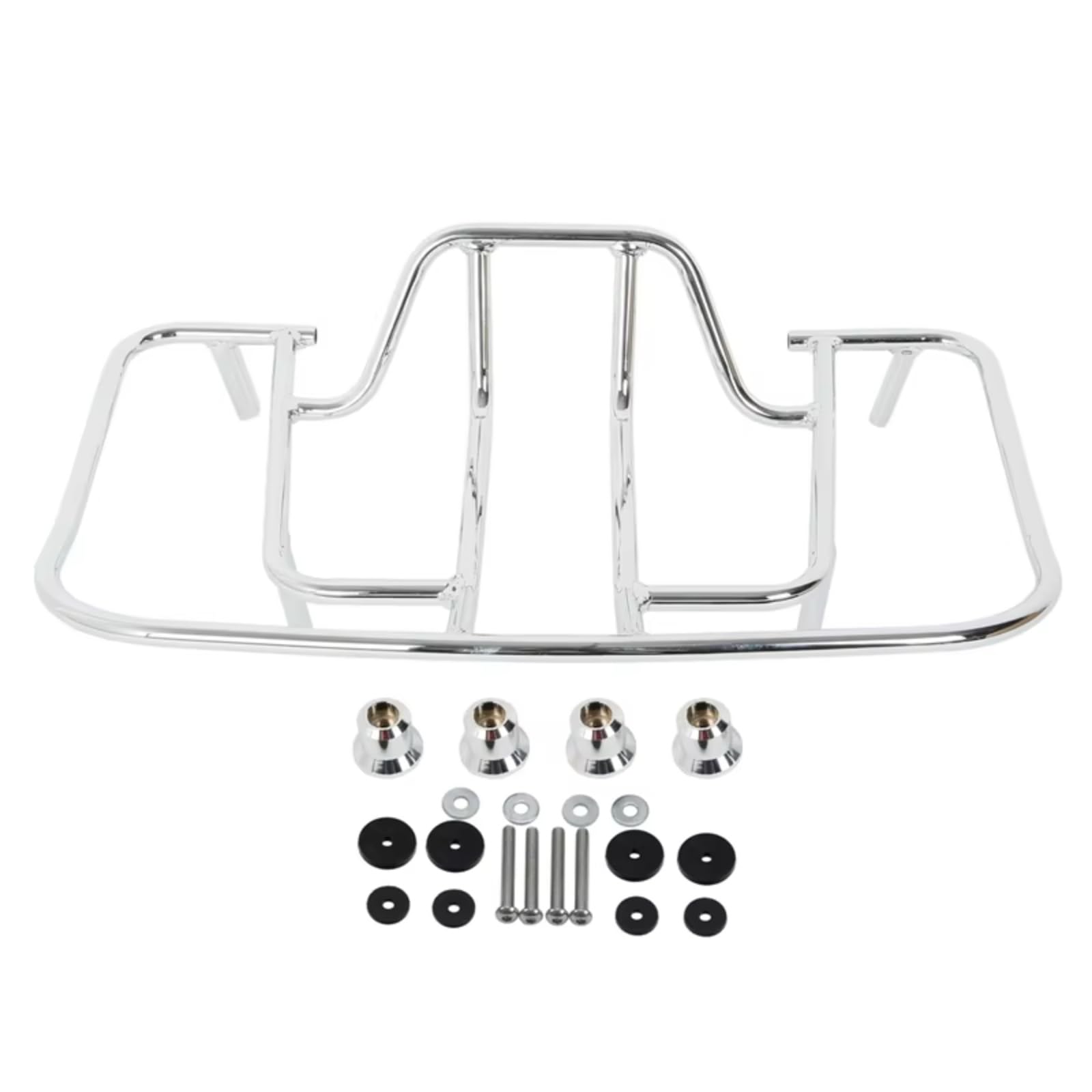 Heckgepäckträger Für GL1800 Für Goldwing 1800 2001-2017 2016 2015 Motorrad Stamm Tourbox Montage Gepäck Rack Motorrad-Gepäckträger Hinten(Chrome) von LEIFEIS