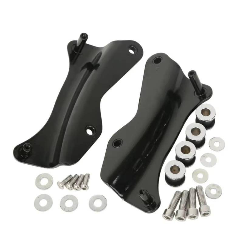 Heckgepäckträger Für Tour Für Pak Für Touring 97-22 Für Road Für Electra Für Street Für Glide Für FLHR Motorrad Two Up Montage Gepäckträger Docking Kits Motorrad-Gepäckträger Hinten(2014-2022 Black) von LEIFEIS