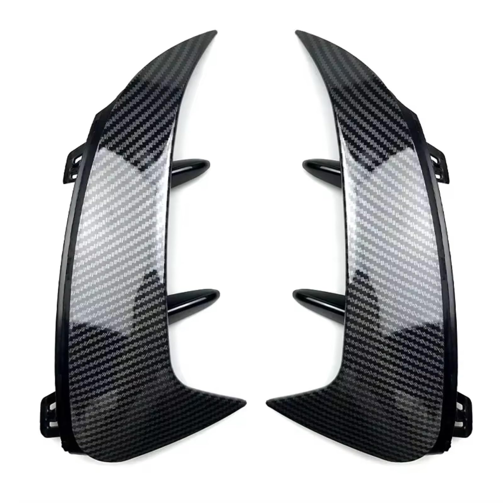 Kofferraumspoiler Für Benz A Klasse W177 A180 A200 A220 Für AMG Fließheck 2018-2023 Hinten Stoßstange Trim Lip Spoiler Aufkleber Fender Canards Schwarz Heckspoiler(Carbon Pattern) von LEIFEIS