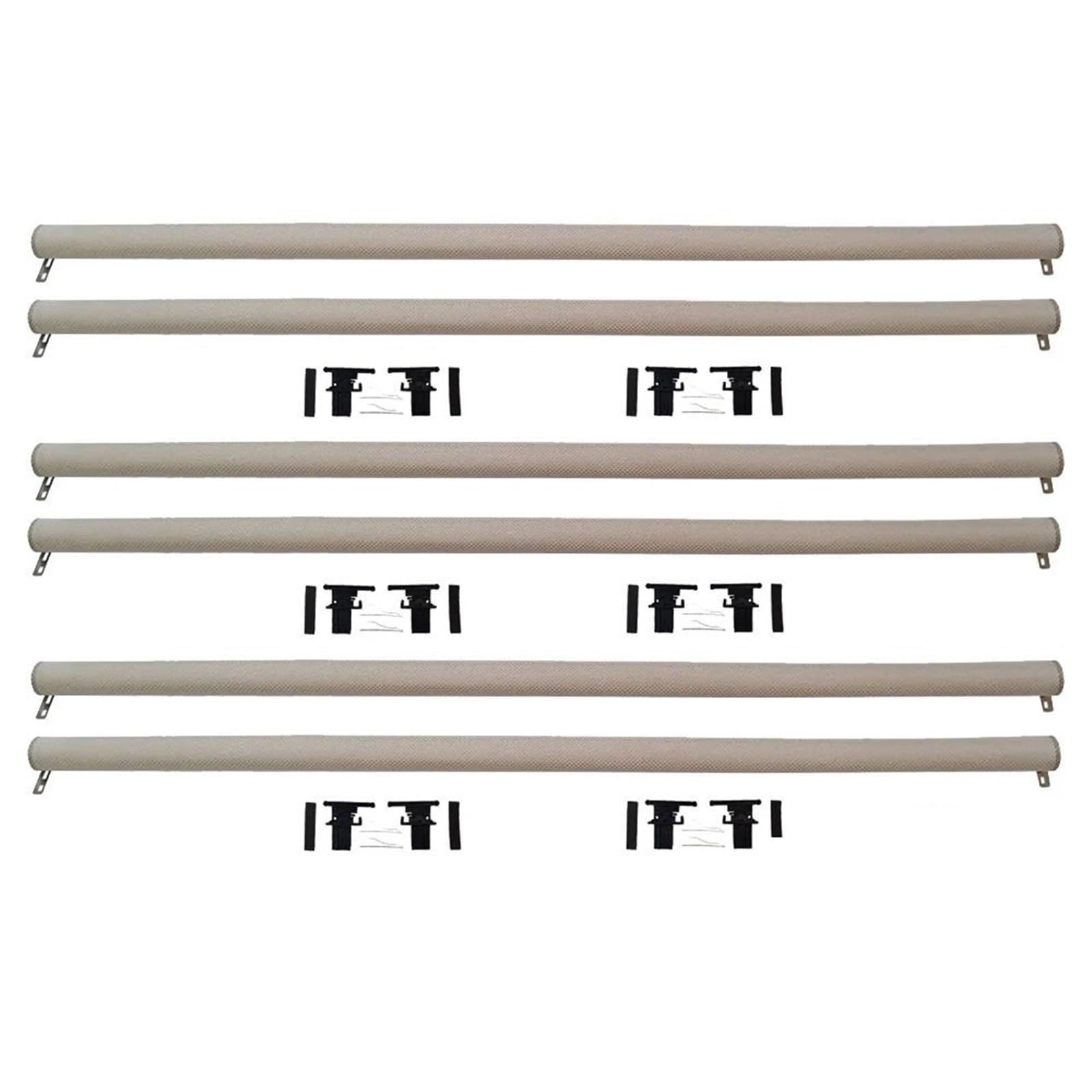 Sonnenblende Auto Für Seat Für Ibiza 2009-2017 Auto Panorama Schiebedach Sonnenschutz Vorhang Rollo Mit Kunststoff Rohr 6 Stücke Auto Sonnenshutz(6pcs Beige) von LEIFEIS