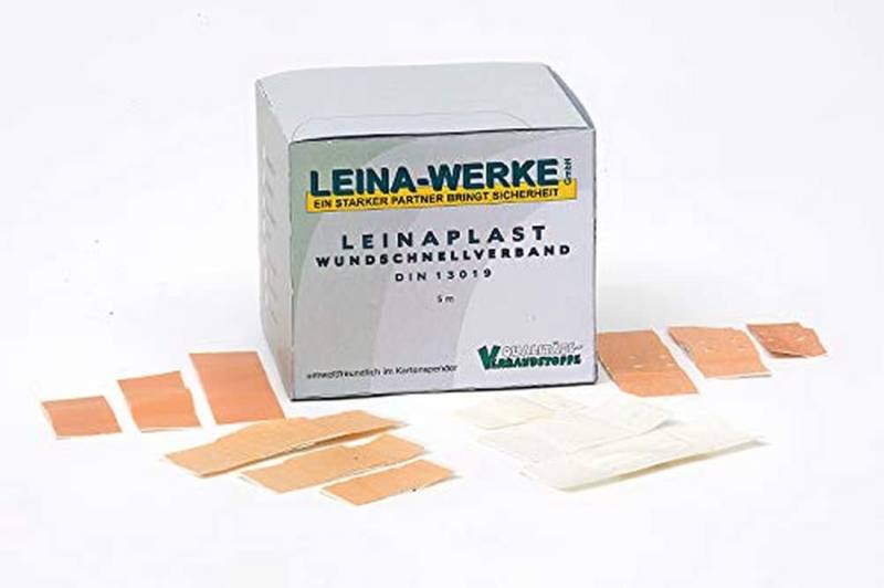 LEINAWERKE 70205 LEINAPLAST-Wundschnellverbände 5 m x 8 cm, EL BLAU, 1 Stk. von LEINA-WERKE