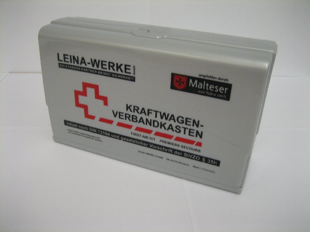 Leina-WERKE KFZ-Verbandkasten LEINA-STAR/10101 Silber Inh.DIN 13164 von LEINA-WERKE