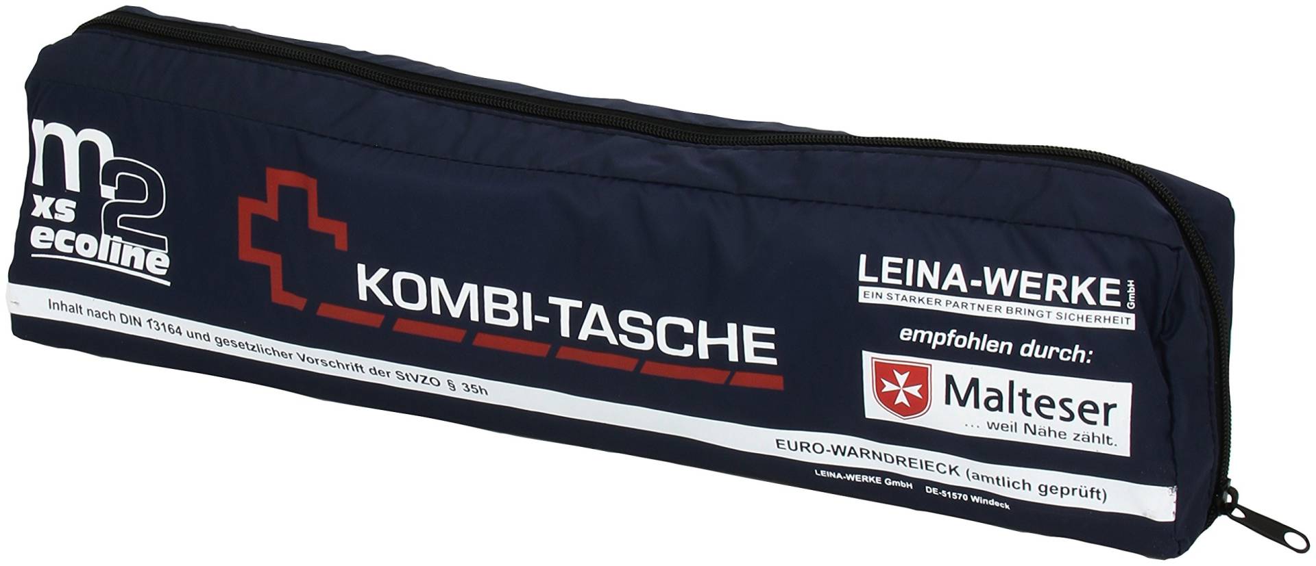 Leina-Werke 14077 Mini-Kombitasche M2 Ecoline mit Klett, XS, Blau/Weiß/Rot von LEINA-WERKE