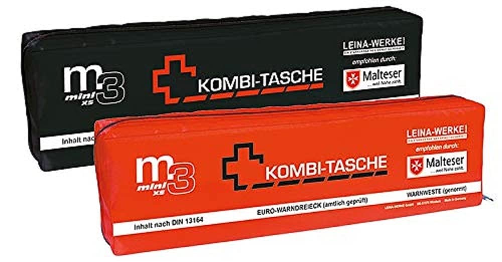 Leina-Werke 14090 Mini-Kombitasche M3 Ecoline ohne Klett, XS, Schwarz/Weiß/Rot von LEINA-WERKE