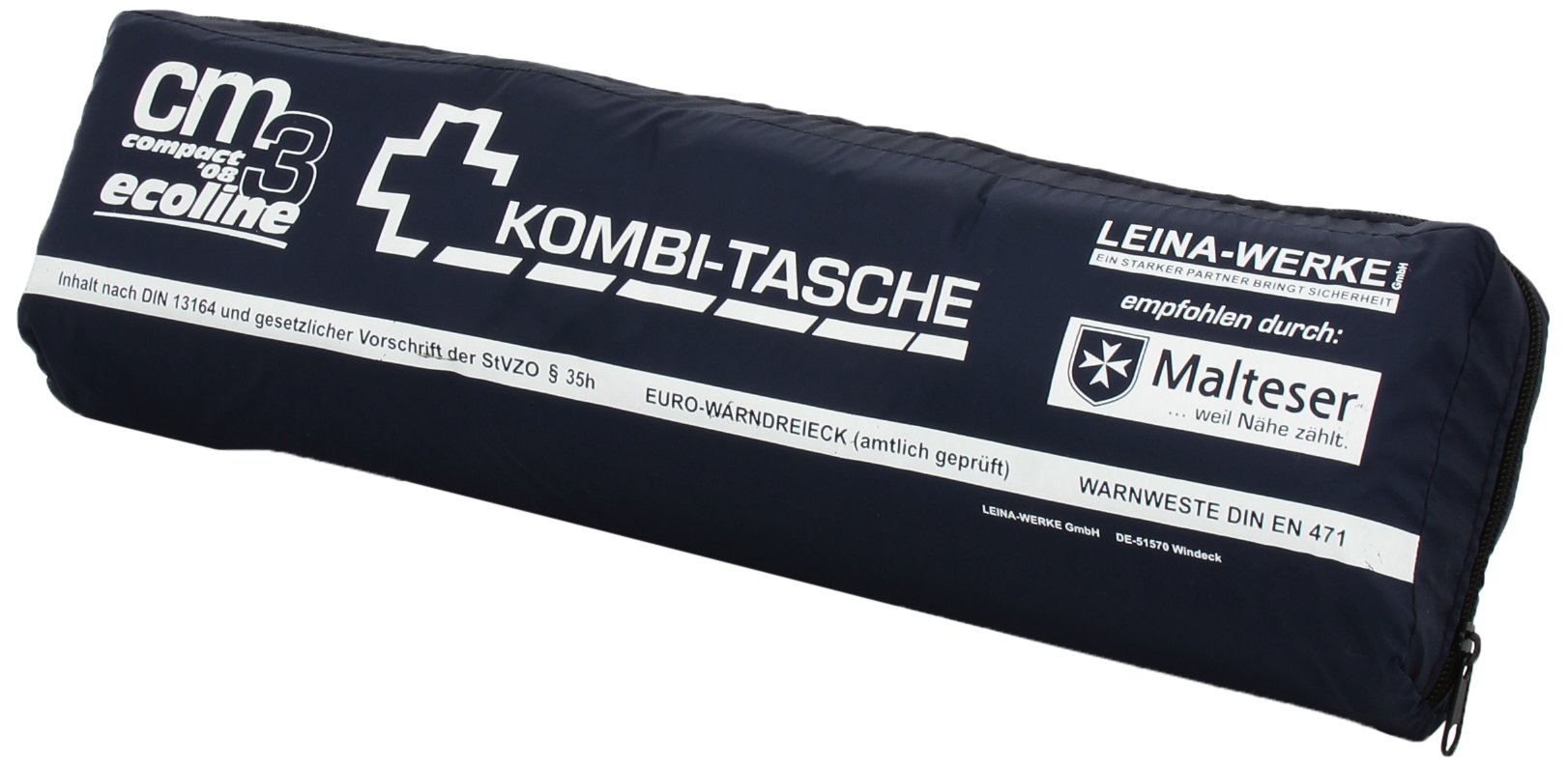 Leina-Werke 16085 Mini-Kombitasche CM3 Compact 08 Ecoline mit Klett, Blau/Weiß von LEINA-WERKE