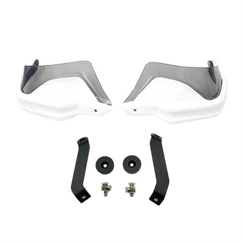 LEINOX Motorrad Handschutz 2022 Für HO&NDA NC750X DCT NC750S NC700X NC 750X2013-2021 Motorrad Handprotektoren Schild Guards Windschutzscheibe Hand Wind Schutz(White Grey55) von LEINOX