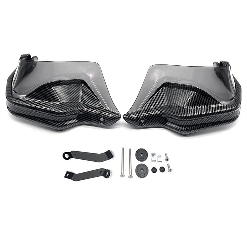 LEINOX Motorrad Handschutz Für H&ONDA NC750X DCT NC750S NC700X CB650F CB500X 2023 Motorrad Handprotektoren Schild Guards Windschutzscheibe Hand Wind Schutz(Black17) von LEINOX