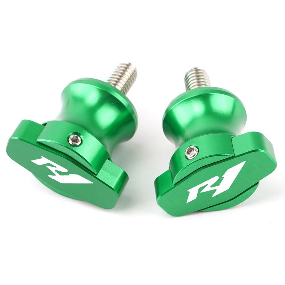 LEINOX Rocker trägt Für Y&AMAHA R1 YZFR1 YZF-R1 1998-2017 2014 2015 2016 Motorrad 6 MM CNC Aluminium Rahmen Sliders Schwinge Schwinge Spulen Scews(Green1) von LEINOX