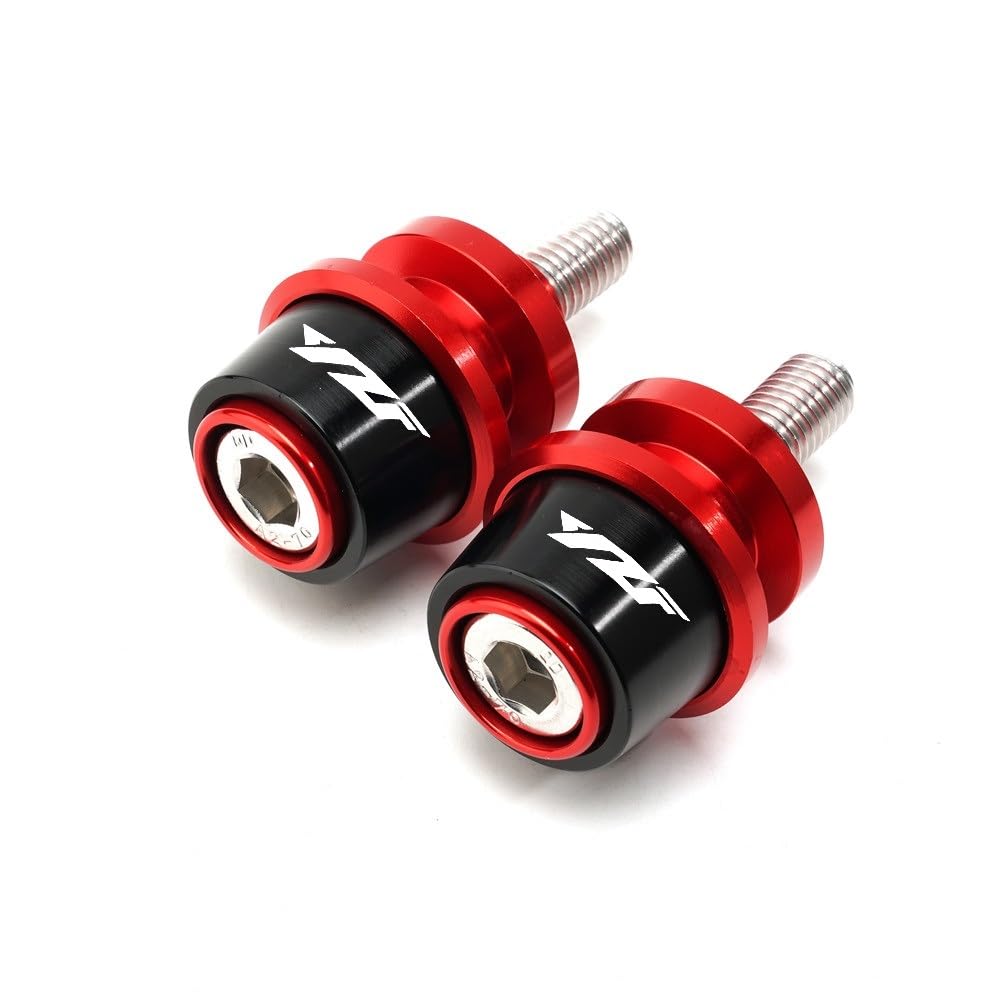 LEINOX Rocker trägt Motorrad 6mm Schwinge Spulen Slider Stand Spulen Zubehör Für Y&AMAHA YZF R3 R25 R6 R1 2019 2020 2021 YZFR3 YZFR1 YZFR6(X red) von LEINOX