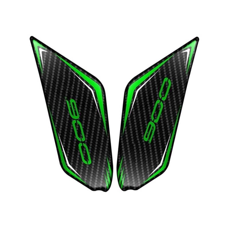 Tank Pads Für Z900 2020 2021 Motorrad Kraftstoff Tank Pad Tankdeckel Aufkleber Aufkleber Kit Protector Zubehör Für Z900(Green 2) von LEINOX