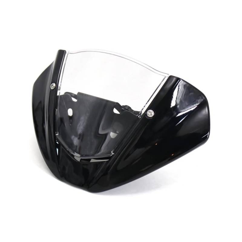 Windschutzscheibe Motorrad 2021 2022 Windschutzscheibe Windabweiser Schild Schirm Visier Glas Mit Halterung Für 950 937(Black Transparent) von LEINOX