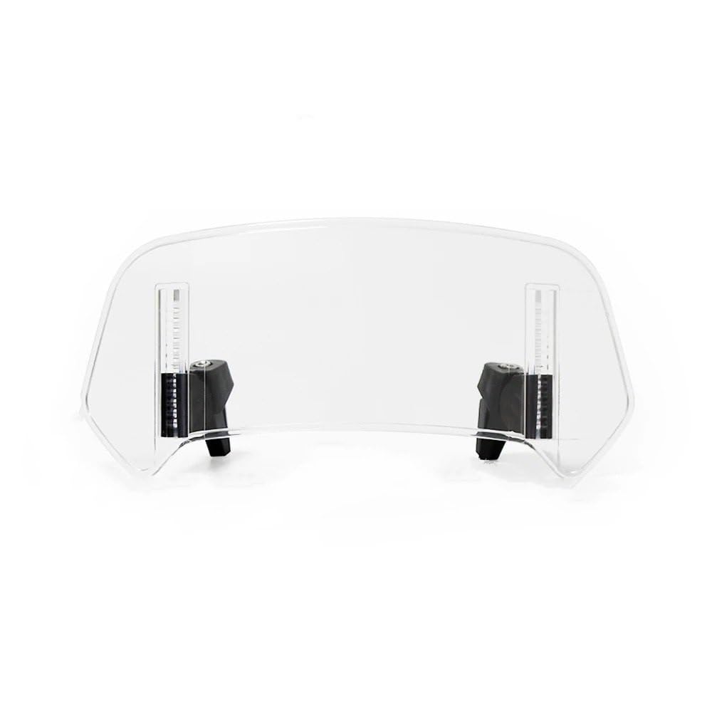 Windschutzscheibe Motorrad Für Für Für Für Für Suzuki Universelle Motorrad-Windschutzscheibenverlängerung Verstellbarer Spoiler Clamp-On(A Small Transparent) von LEINOX