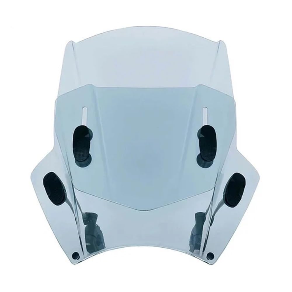 Windschutzscheibe Motorrad Für Für Suzuki Für Für Für Universal Motorrad Windschutzscheibe Deckt Bildschirm Rauch Objektiv Motorräder Deflektor(Adjust Light Grey) von LEINOX