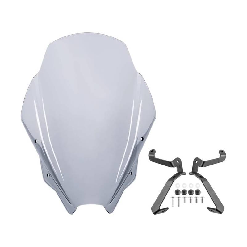 Windschutzscheibe Motorrad Motorrad Frontscheibe Wind Schild Für Suzuki Für GSX Für 8S Für GSX8S 2023 2024 Für GSX-8S Windschutzscheibe Windschutz Air Deflektor(Light Smoke) von LEINOX