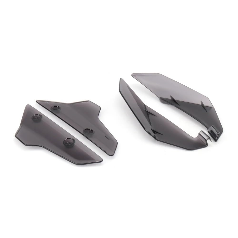 Windschutzscheibe Motorrad Motorrad Zubehör Windschutzscheibe Seite Deflektor Handshield Front Windabweiser Für XL750 Transalp XL 750 TRANSALP 2023(Set - Smoky) von LEINOX