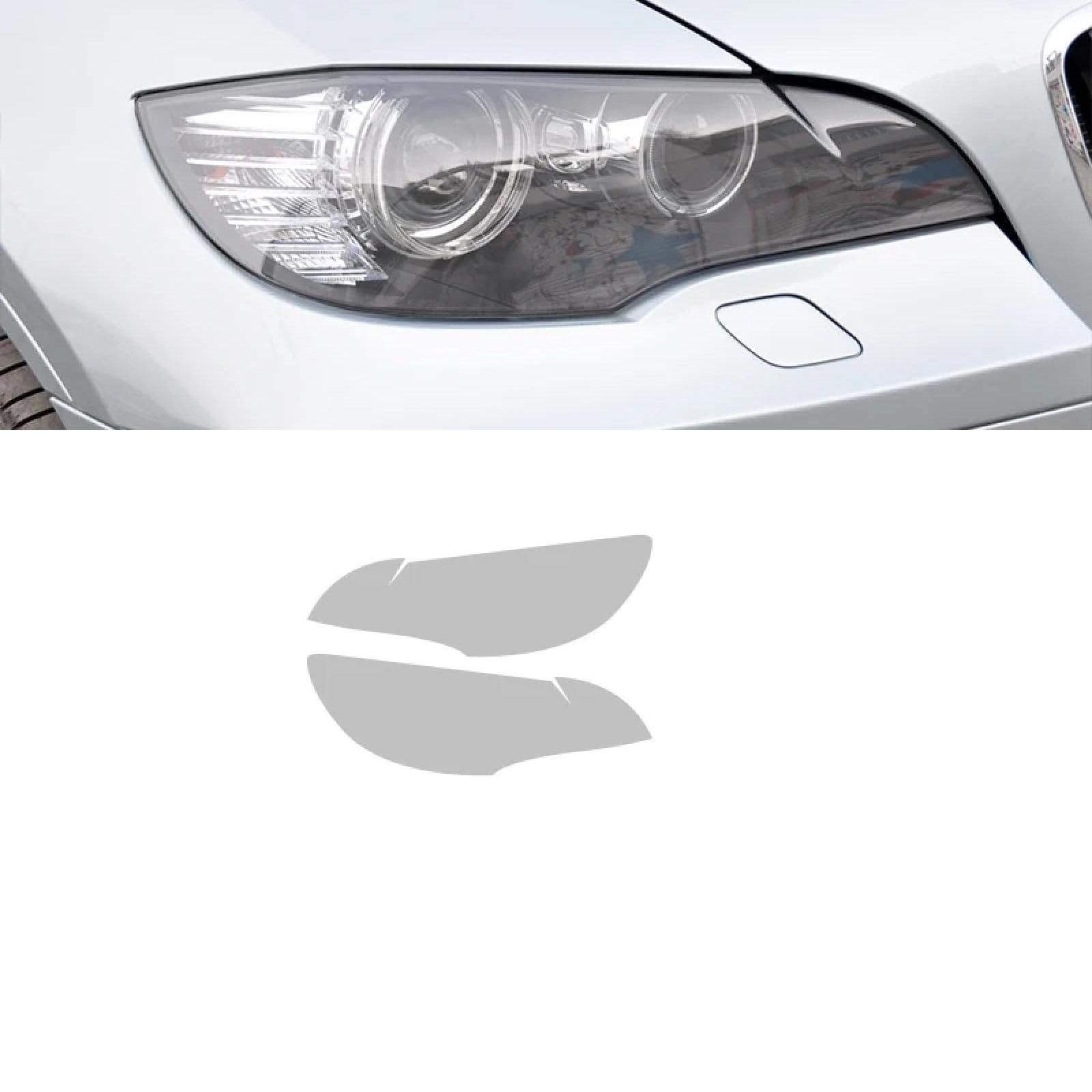 2 Stück Auto Scheinwerfer Tönung Schwarz Schutzfolie Frontlicht Transparent TPU Aufkleber, Für B = M = W X6 M E71 2008-2014 Zubehör X6Blackened von LEISDD