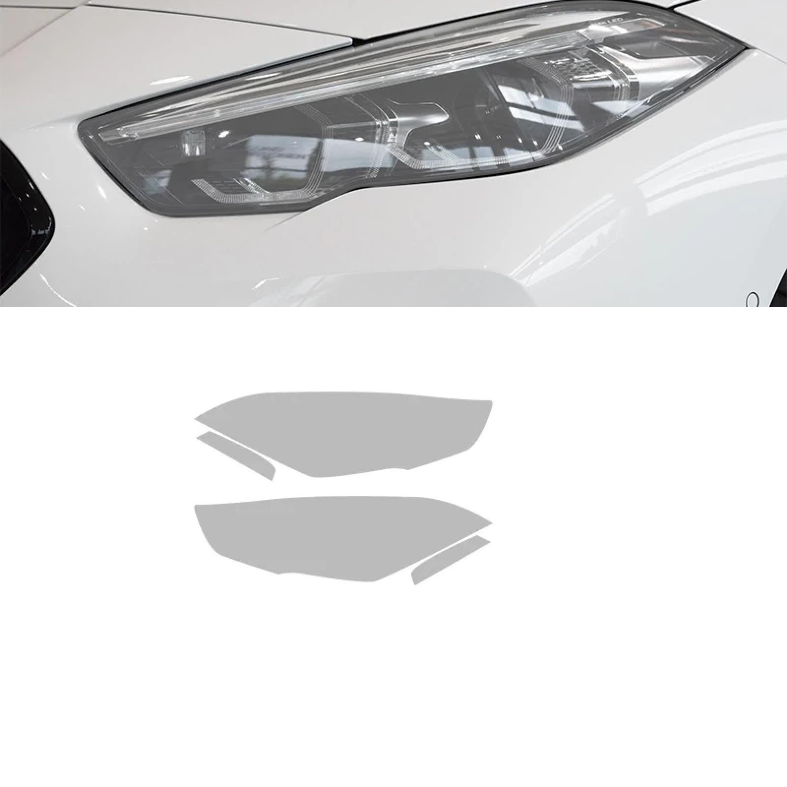 Auto Scheinwerfer Tönung Schwarz Schutzfolie Schutz Transparent TPU Aufkleber, Für B = M = W 2 Serie F44 Gran Coupe M235i Zubehör F44Transparent von LEISDD