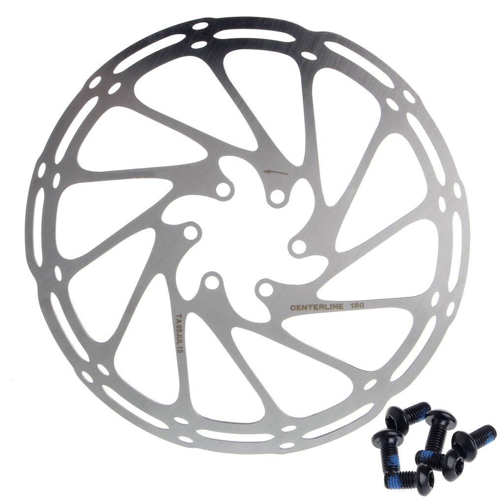 Bremsscheiben-Rotoren, Edelstahl, 180 mm, 6 Schrauben, Rennrad, Mountainbike von LEJIAJU