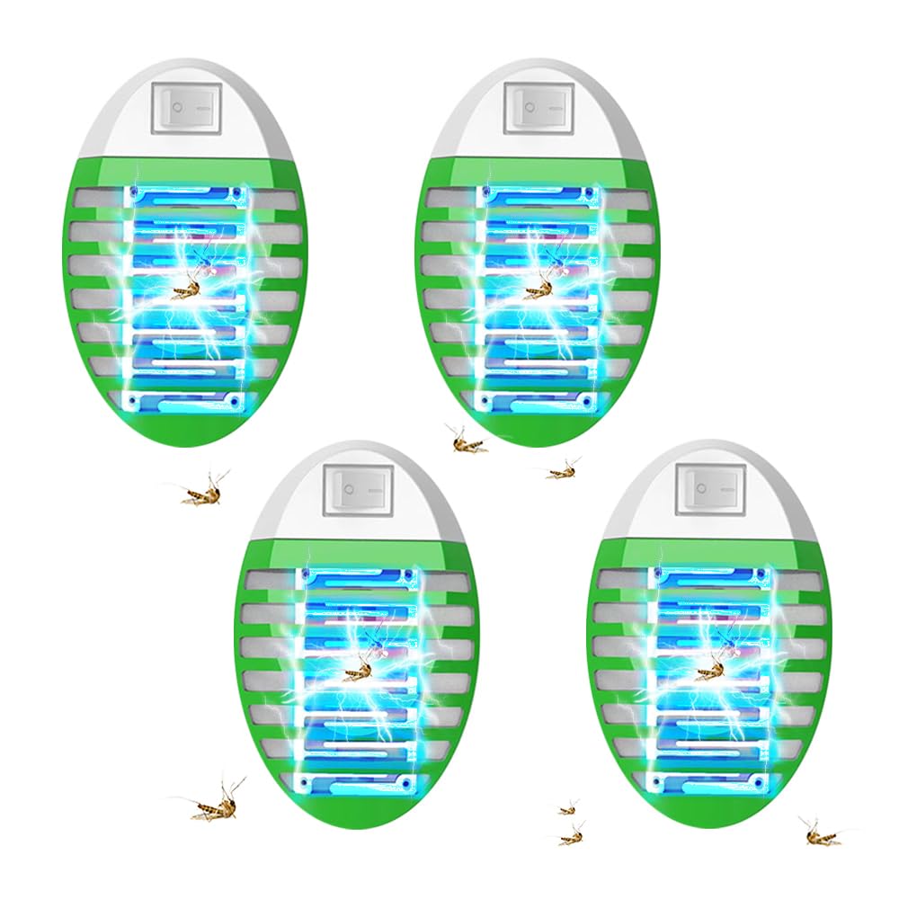 Insektenvernichter Elektrisch, Steckdosen-Insektenvernichter mit UV-Licht, mückenlampe, mückenfalle, für Fliegen, Mücken, Motten, Küche, für Schlafzimmer, Indoor (4 Pack) von LEMENG