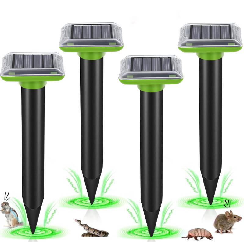 Solar Maulwurfschreck,Wühlmausabwehr,Maulwurfvertreiber,Schlagenabwehr,Eidechsenabwehr,Maulwurfvertreiber,Schlagenabwehr,für Den Rasen Garten(4 Stück) von LEMENG