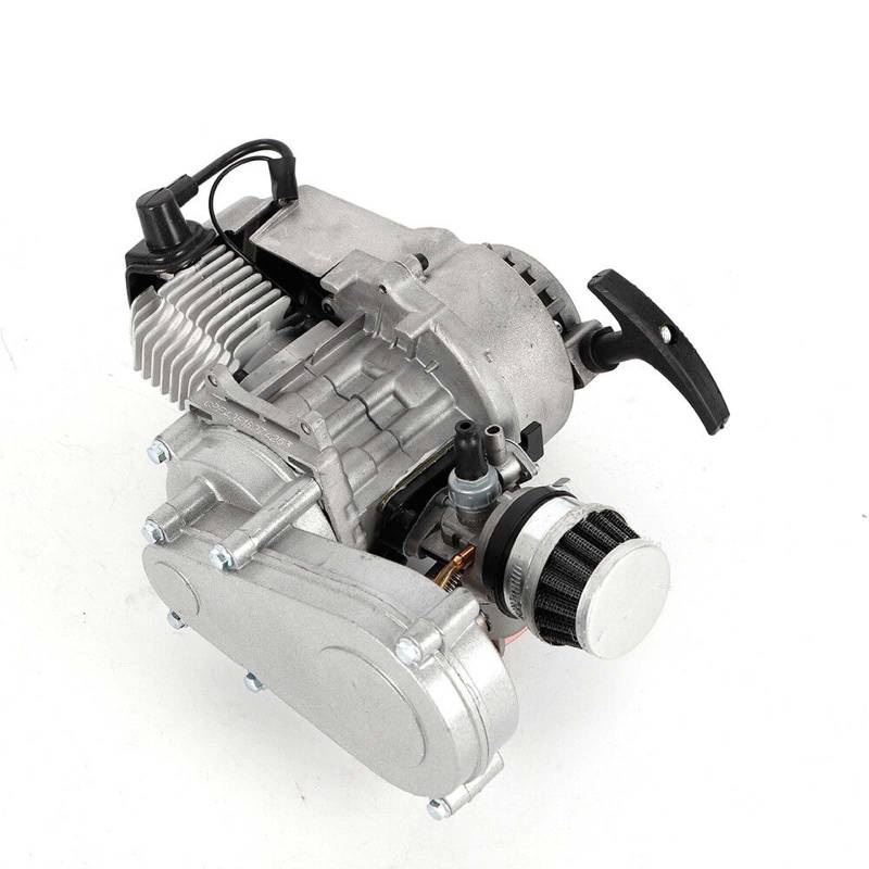 LENDISIY 2 Takt Motor 49ccm Dirtbike Motor Pocket Bike Motor mit Getriebe Vergaser Mini Motoren Engine für Dirt Bike Quad Pocket Bike von LENDISIY