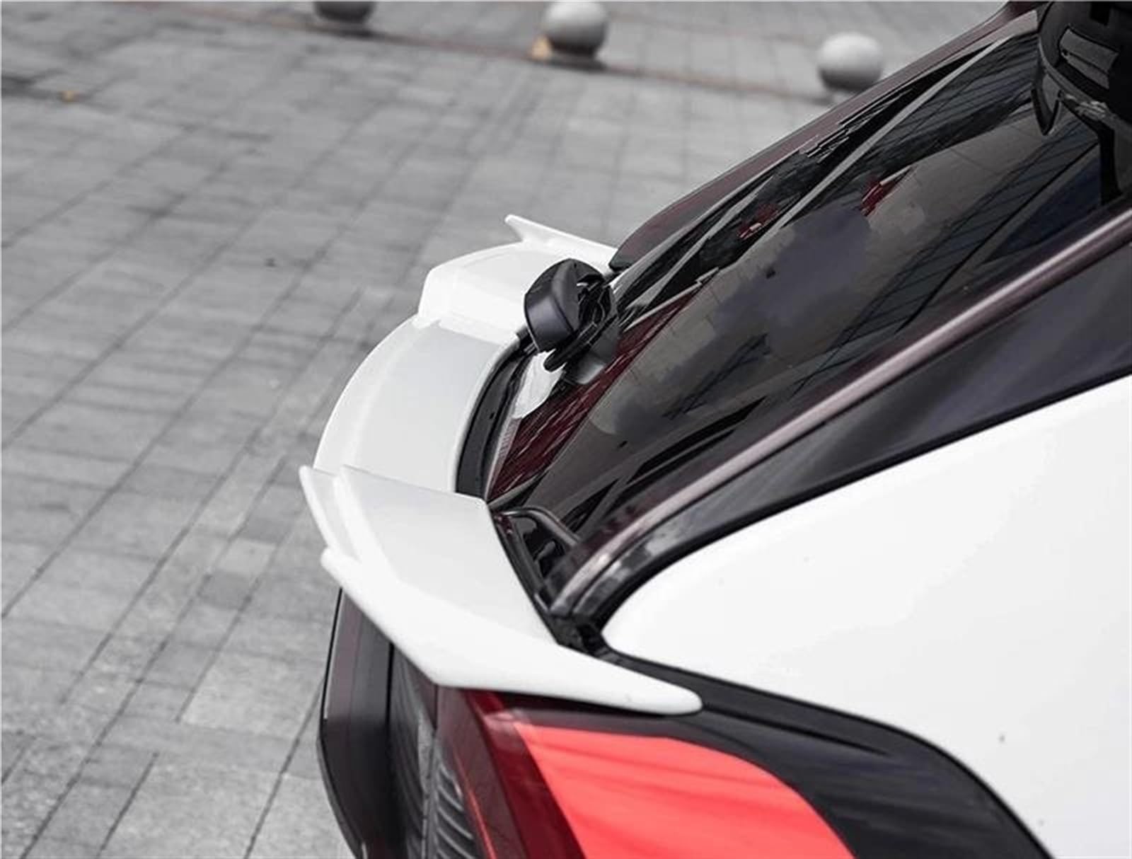 Auto Heckflügel Spoiler ABS Material Auto Heckflügel Lip Spoiler Für Toyota Für RAV4 2019 2020 Auto Heckspoiler(Weiß) von LENTLY