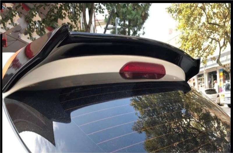 Auto Heckflügel Spoiler Fiber Fiberglas Material Hinten Dach Spoiler Flügel Stamm Lippe Auto Styling Für Kia Für Rio 2012 2013 2014 2015 2016 Auto Heckspoiler(Gloss Black) von LENTLY