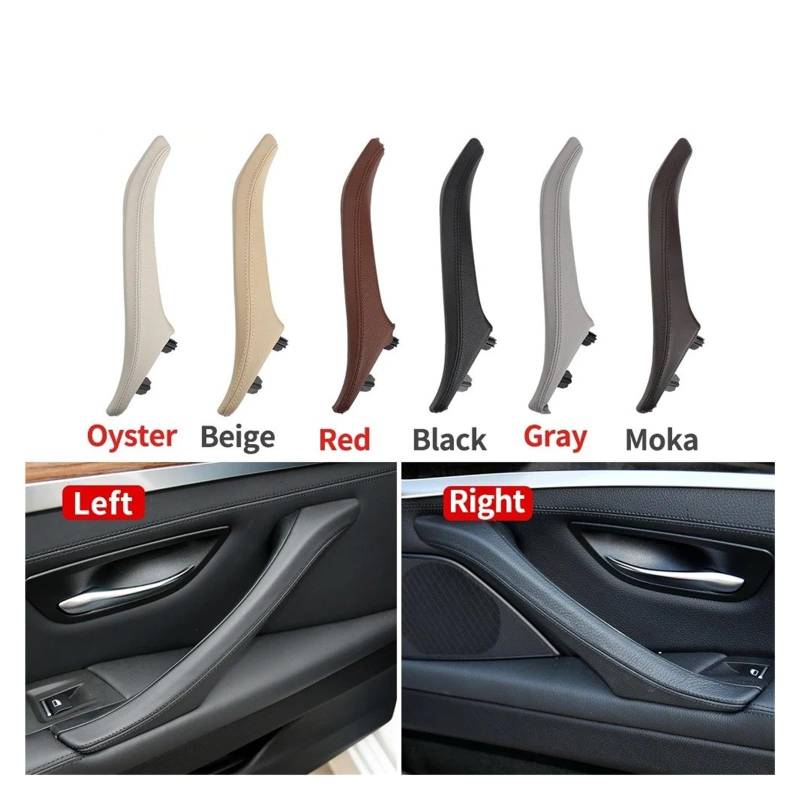 Auto Innenraum Türgriff Auto Passagier Innentür Leder Pull Griff Montage Für 5 Series Für F10 Für F11 Für F18 520 523 525 530 Auto Türgriff(Right Red) von LENTLY