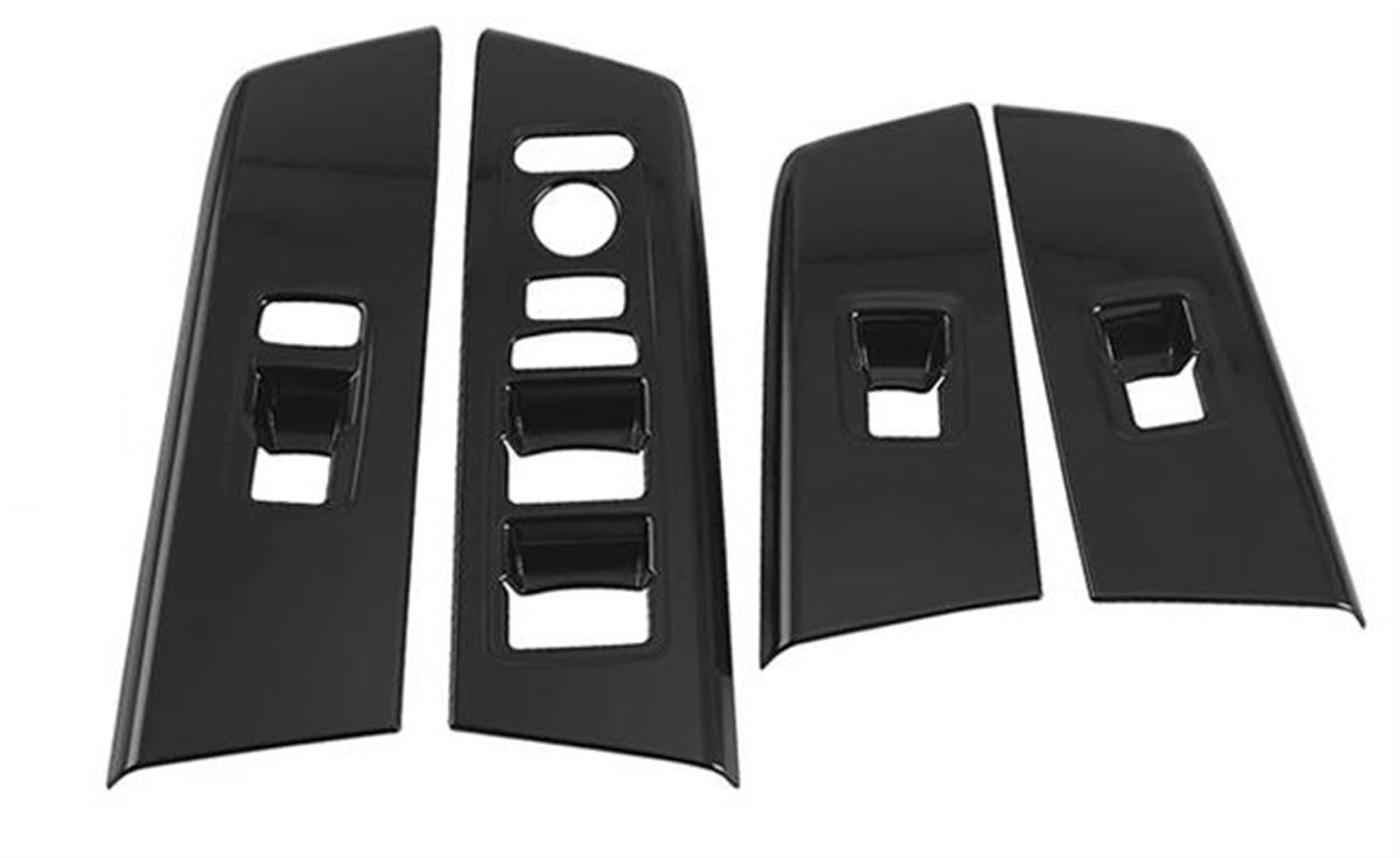 Auto Styling Zierleisten ABS Autotür Armlehne Panel Fenster Schalter Lift Tasten Abdeckung Rahmen Trim Aufkleber Für CR-V 2023 2024 2025 6th Für Gen Für Hybrid Auto Zierleistenkeile Set(Schwarz) von LENTLY