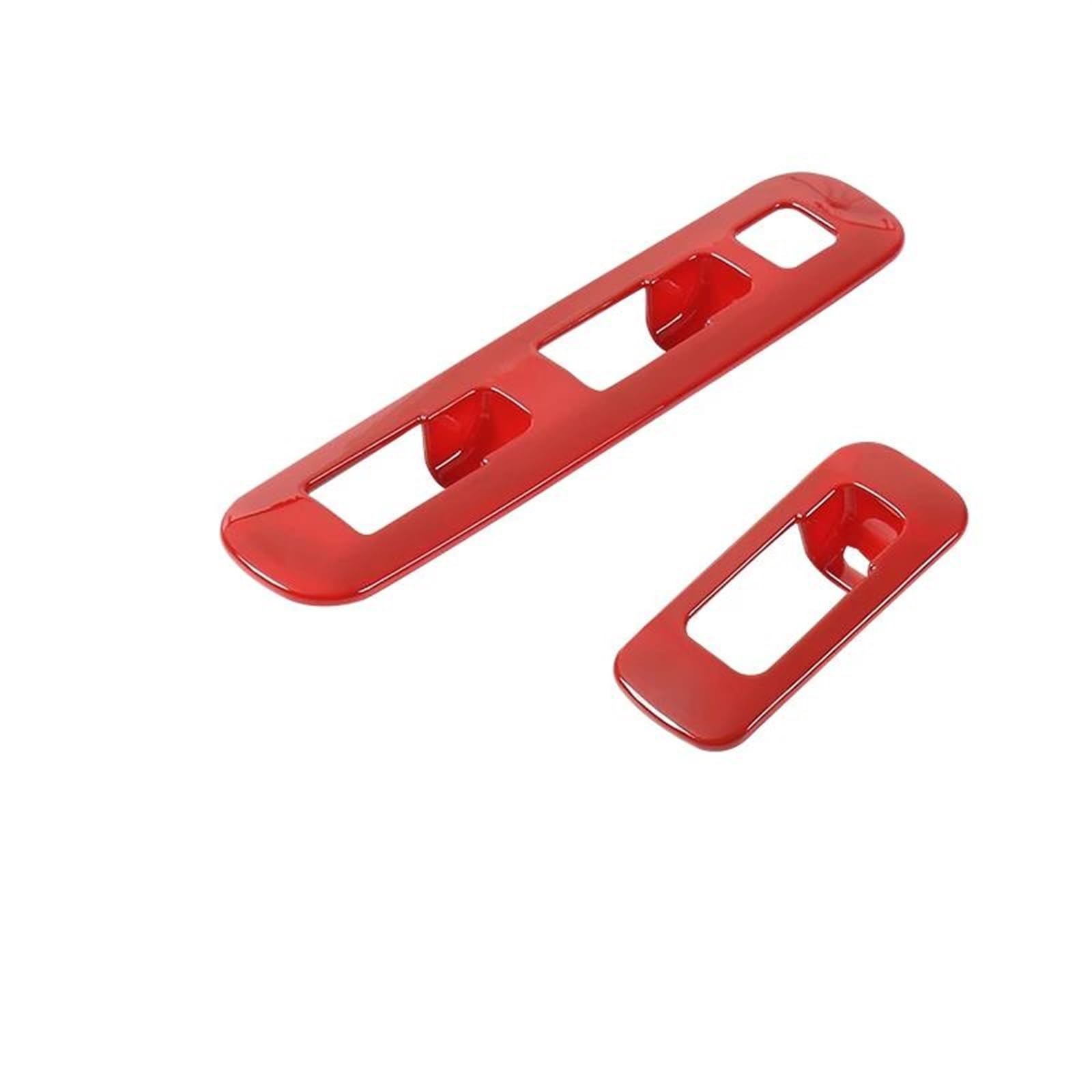 Auto Styling Zierleisten ABS Fensterheber Schalter Knopf Dekoration Abdeckung Verkleidung Aufkleber Für Suzuki Für Jimny 2007-2017 Innen Zubehör Auto Styling Auto Zierleistenkeile Set(Rot) von LENTLY