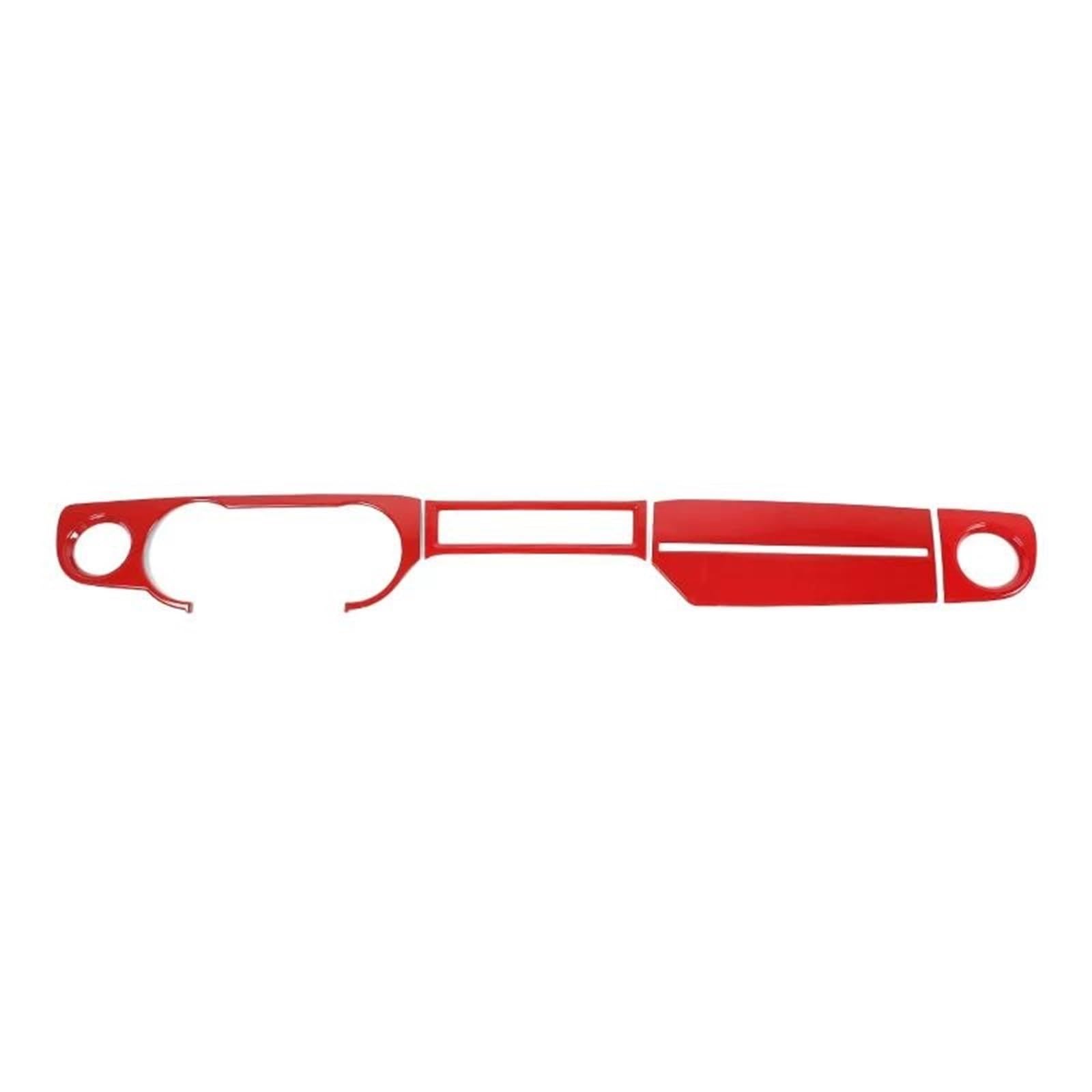 Auto Styling Zierleisten ABS-Kohlefaser-Auto-Mittelkonsole-Armaturenbrett-Dekorationsabdeckung Für Ford Für Mustang 2010 2011 2012 2013 2014 Innenausstattung Auto Zierleistenkeile Set(Rot) von LENTLY