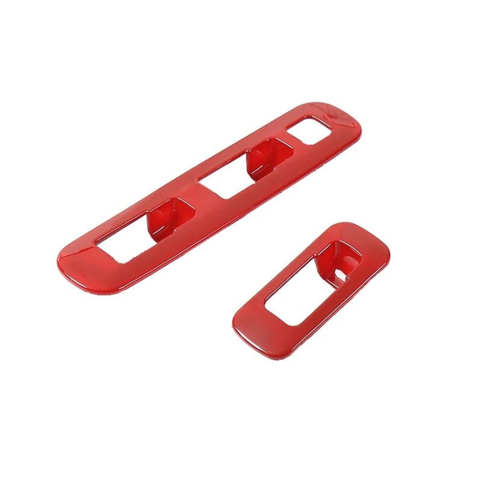 Auto Styling Zierleisten Auto-Innenfensterheber-Schalterknopf Dekorationsabdeckung Zierrahmen Panel Aufkleber Für Suzuki Für Jimny 2007-2017 Auto-Styling Auto Zierleistenkeile Set(Rot) von LENTLY