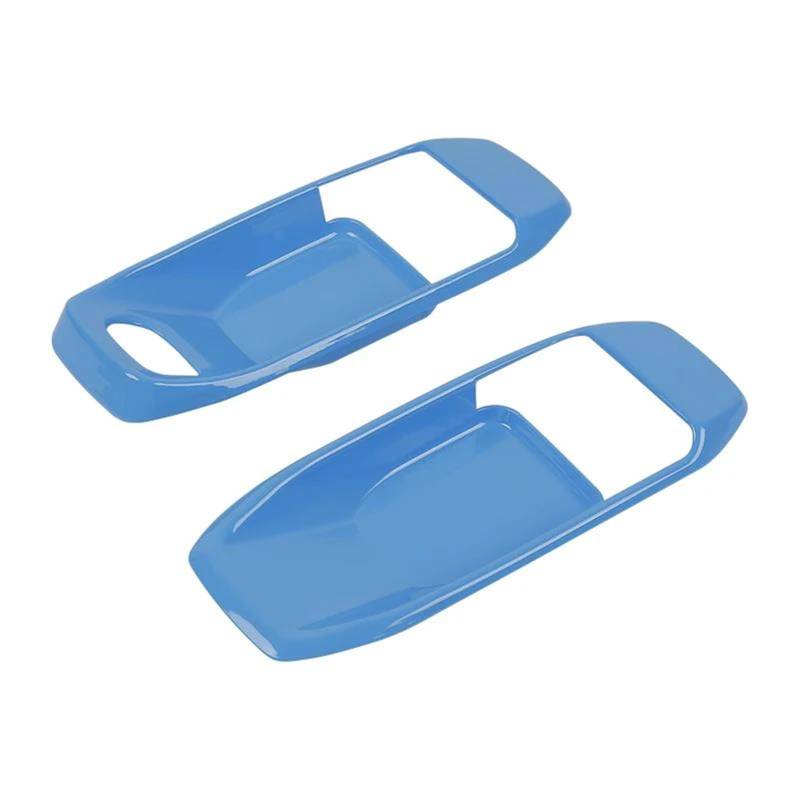 Auto Styling Zierleisten Auto-Innentürgriff-Schüssel-Dekorationsabdeckung Aufkleberverkleidung Für Jeep Für Wrangler JL Für Gladiator JT 2018 Bis 2-Türer-Zubehör Auto Zierleistenkeile Set(Light Blue) von LENTLY