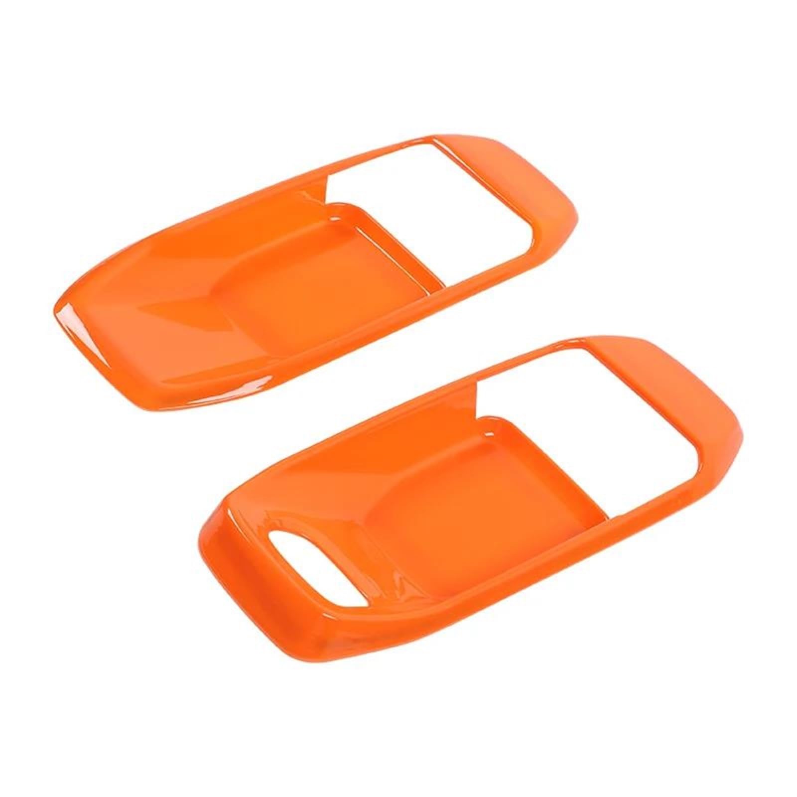 Auto Styling Zierleisten Auto-Innentürgriff-Schüssel-Dekorationsabdeckung Aufkleberverkleidung Für Jeep Für Wrangler JL Für Gladiator JT 2018 Bis 2-Türer-Zubehör Auto Zierleistenkeile Set(Orange) von LENTLY