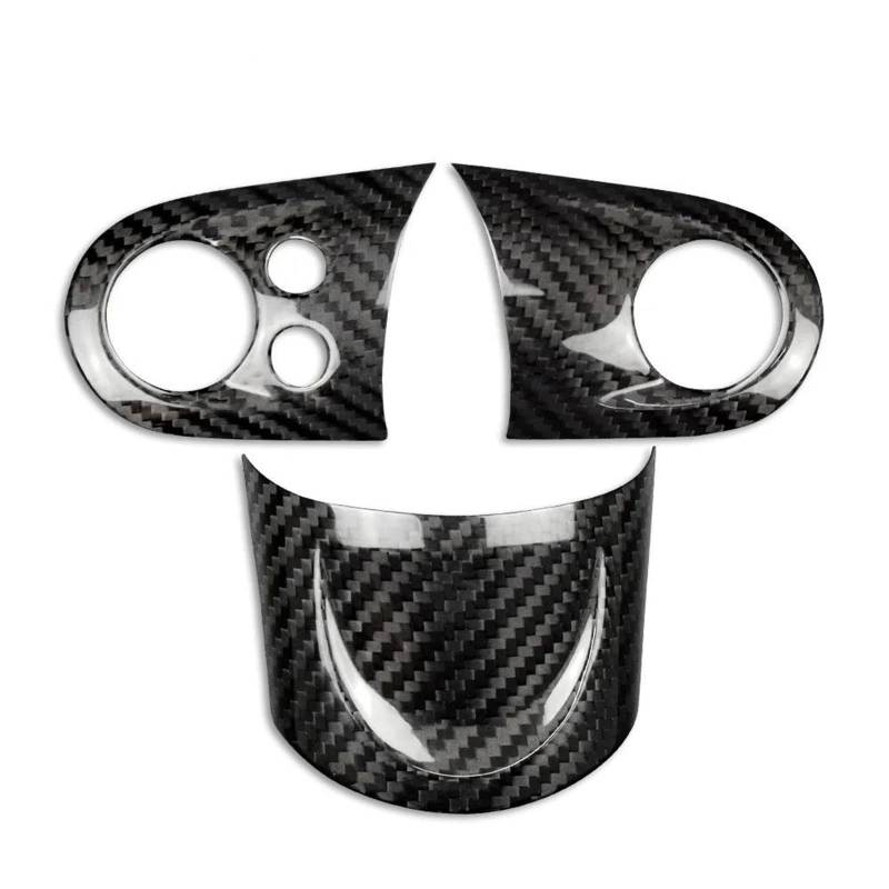 Auto Styling Zierleisten Carbon Fiber Innenverkleidung Auto Lenkrad Knopfabdeckung Aufkleber Für Mini Für Cooper R55 R56 R57 Für Cabrio Zubehör Auto Zierleistenkeile Set von LENTLY