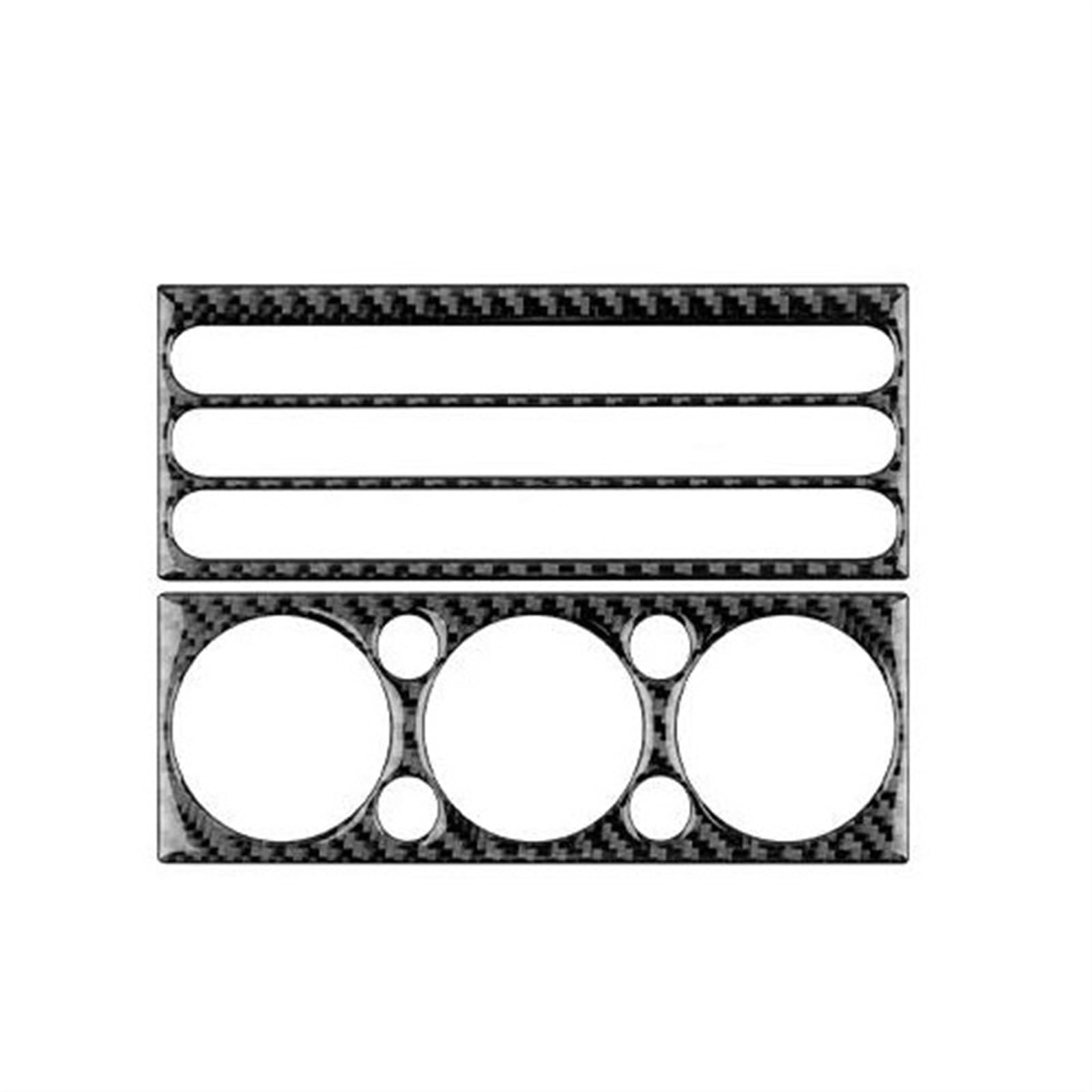 Auto Styling Zierleisten Echte Weiche Kohlefaser Für Mini Für Cooper R50 R53 Für Hatch Für One 2001 2002 2003 2004 Auto-Mittelkonsole AC-CD-Panel-Aufkleber Auto Zierleistenkeile Set(BLACK B,FOR R50) von LENTLY