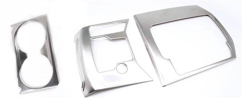 Auto Styling Zierleisten Für Mazda CX5 2021-2017 Zubehör Zentrale Steuerung AT Getriebe Panel Trim Abdeckungen Innen Edelstahl Dekoration Auto Zierleistenkeile Set(3pieces Silver) von LENTLY